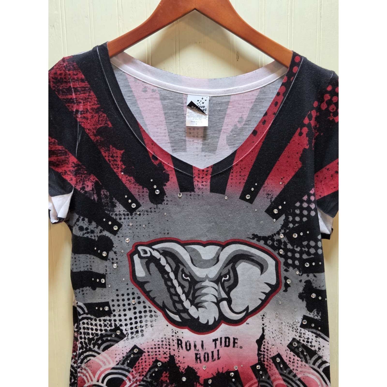 Alabama Crimson Tide Shirt Womens Medium Multi Ncaa Football Creative Apparel
